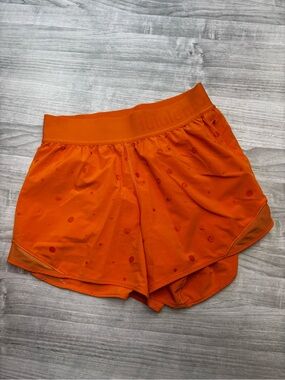 lululemon athletica Women's Vibrant Orange Running Shorts Size Small 6